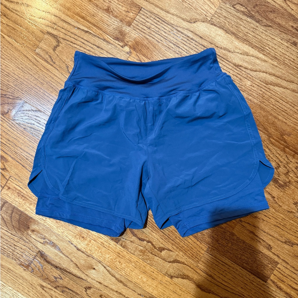 Grey Blue Athletic Shorts
